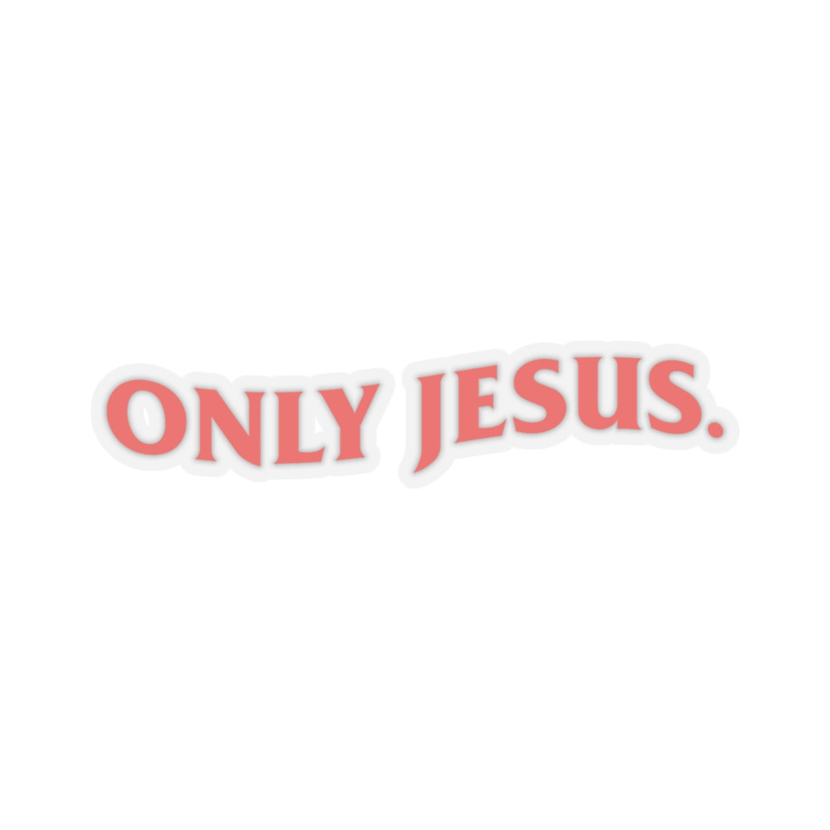 ONLY JESUS (RED) Stickers