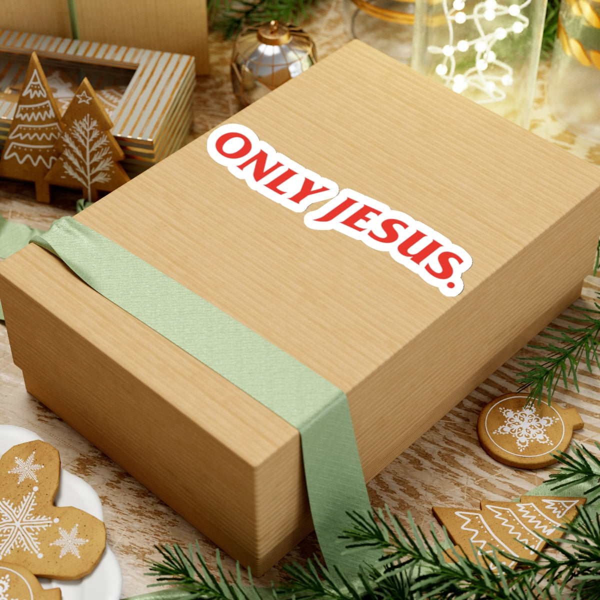 ONLY JESUS (RED) Stickers