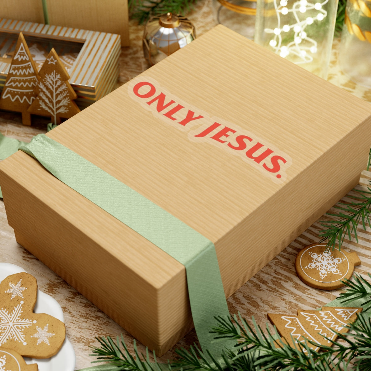 ONLY JESUS (RED) Stickers